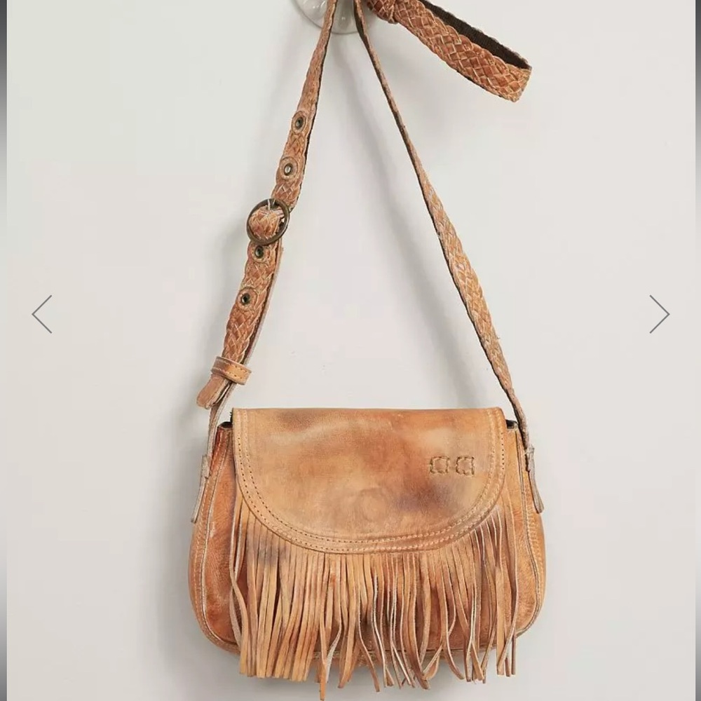 Bed Stu Eastend Crossbody Bag NWT Tan Fringe